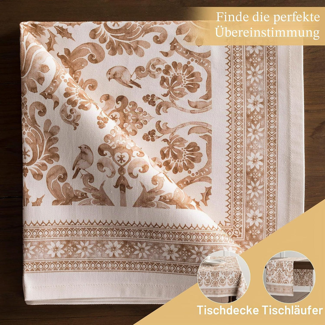 Maison d' Hermine Stoffservietten 4er Set aus 100% Baumwolle Wiederverwendbare Stoffservietten Weihn