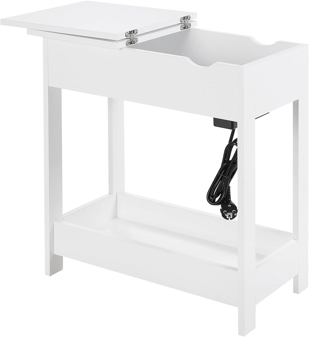EUGAD Beistelltisch, Nachttisch mit Steckdose, Sofatisch, Couchtisch, Kleiner Tisch, Konsolentisch,
