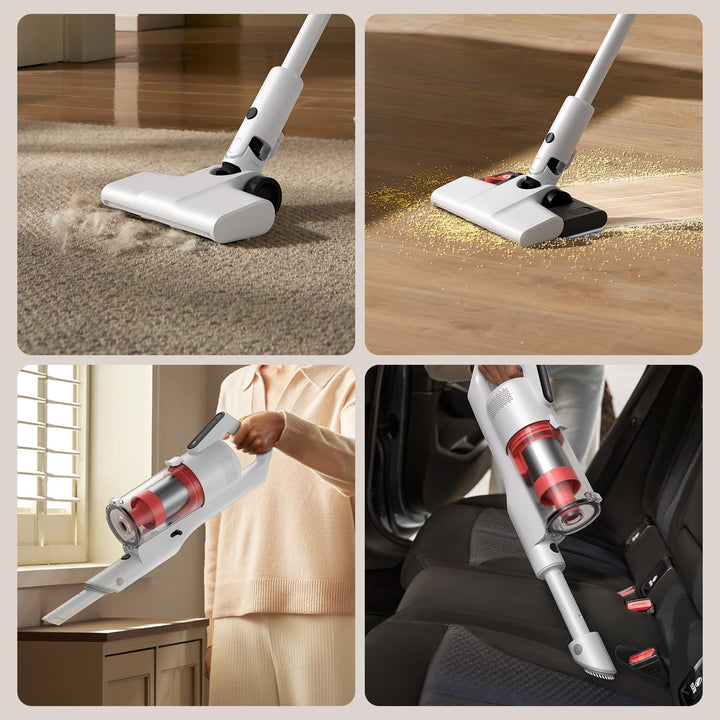 Deerma Staubsauger Kabellos: Akku Staubsauger mit Wischfunktion 2-in-1 Sauger mit Wischfunktion Vacu