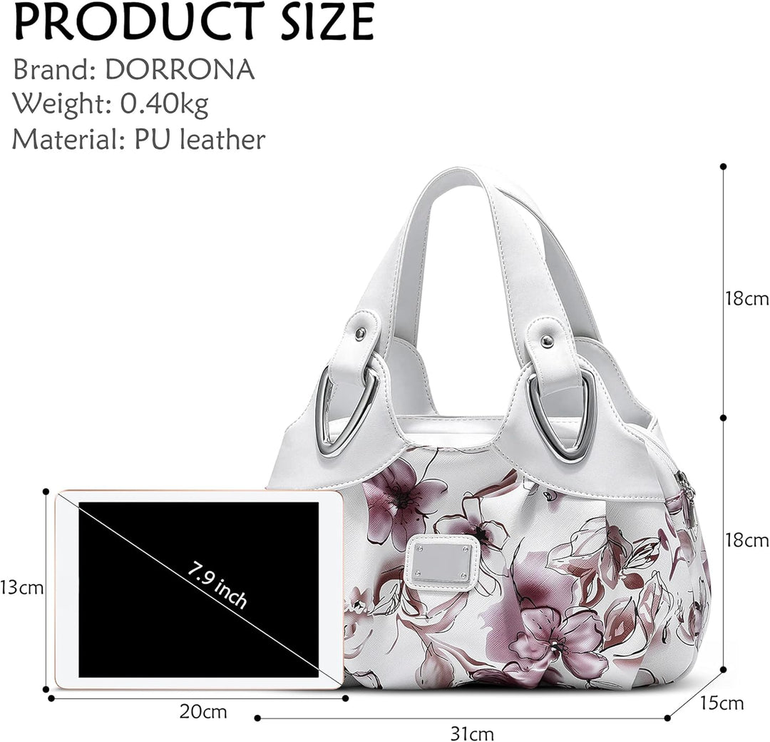 DIRRONA Damen Handtasche Schultertasche Kompakt Tragetasche Lässige Handgelenktasche Wasserdicht PU