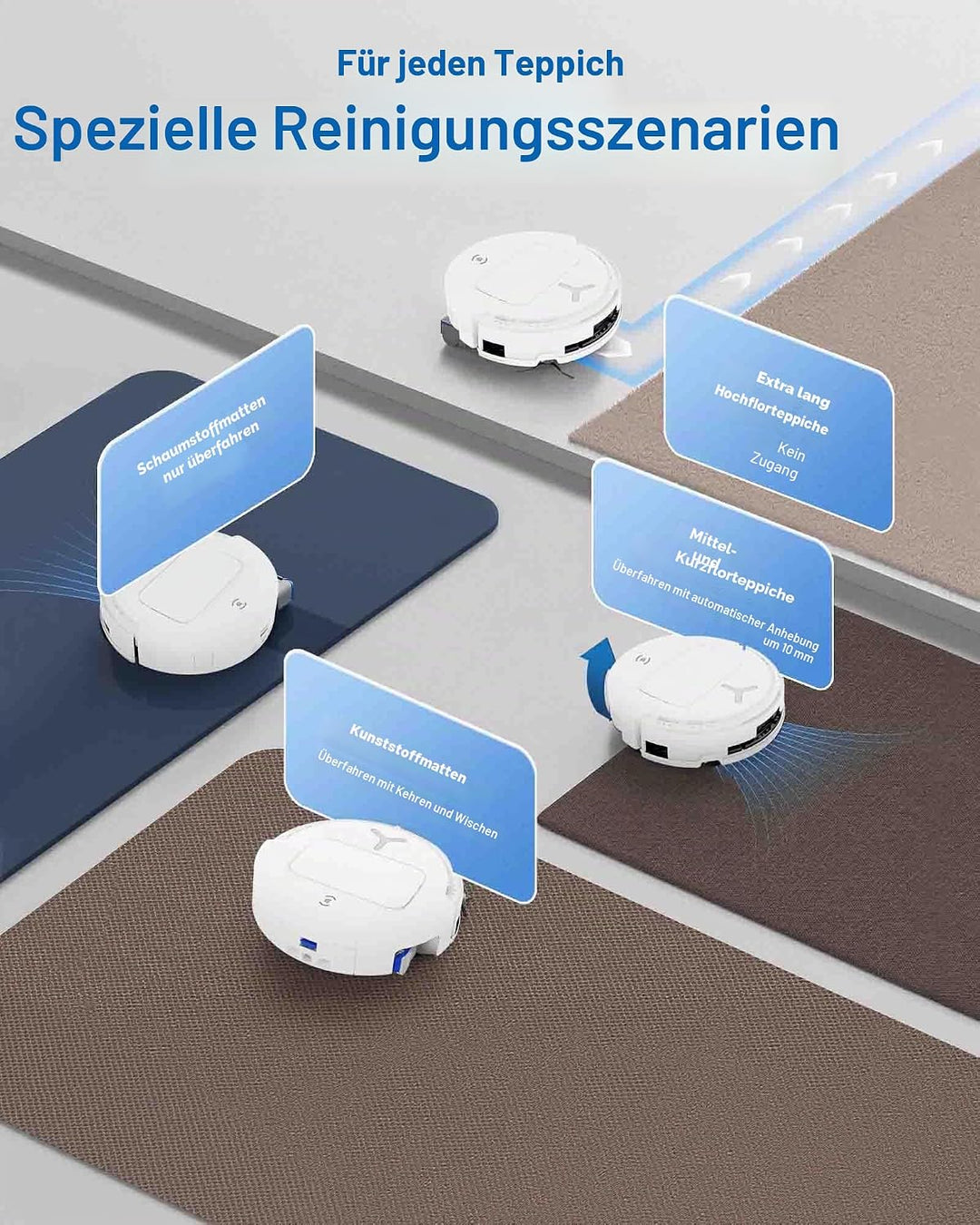 ECOVACS DEEBOT T80 OMNI Saugroboter mit Wischfunktion, 18.000 Pa, OZMO ROLLER Wischwalze mit kontinu