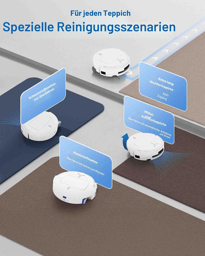 ECOVACS DEEBOT T80 OMNI Saugroboter mit Wischfunktion, 18.000 Pa, OZMO ROLLER Wischwalze mit kontinu