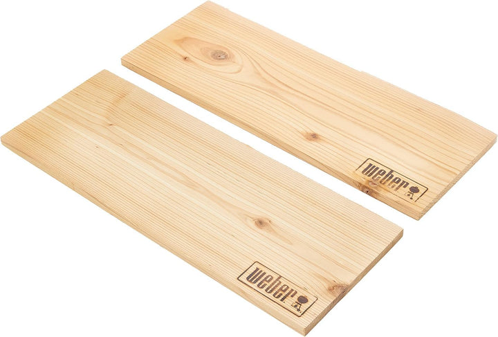 Weber Zendernholz Räucherbretter - Gross (40 x 15cm), 2er Pack, süsses, mildes Aroma, ideal für Käse