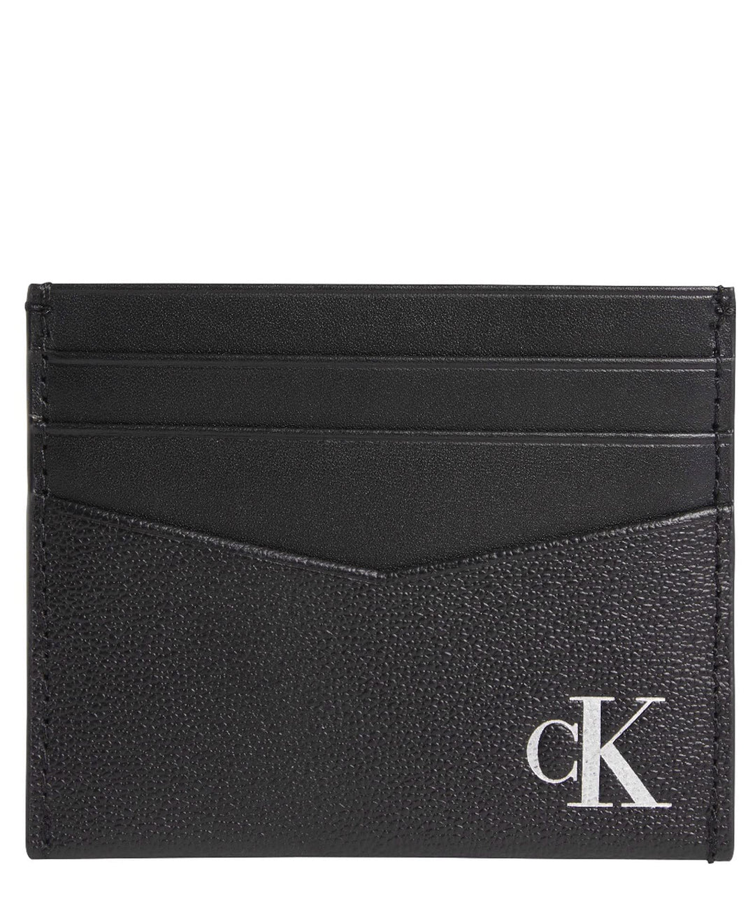 Calvin Klein Jeans Herren Mono Silver Cardcase 6Cc Reisezubehör-Bi-Fold-Brieftasche, Schwarz
