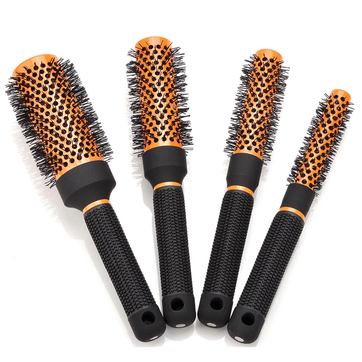 4er Set Haarbürsten Salon Profi Haar-Rundbürste Rundkamm Fönbürste | Fönbürsten-Styling-Bürsten-Set