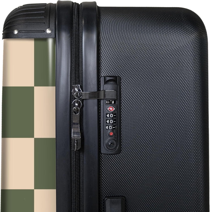 NoBoringSuitcases.com® Koffer XL Gross 77x51.5x28 cm Reisekoffer mit 4 Rollen Leicht Trolley Hartsch