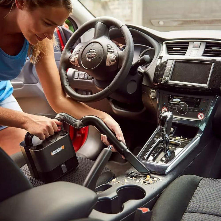 WORX WX030.9 - 20V Max Akku Autostaubsauger Hand-Staubsauger beutellos ohne Akku & Ladegerät Schwarz