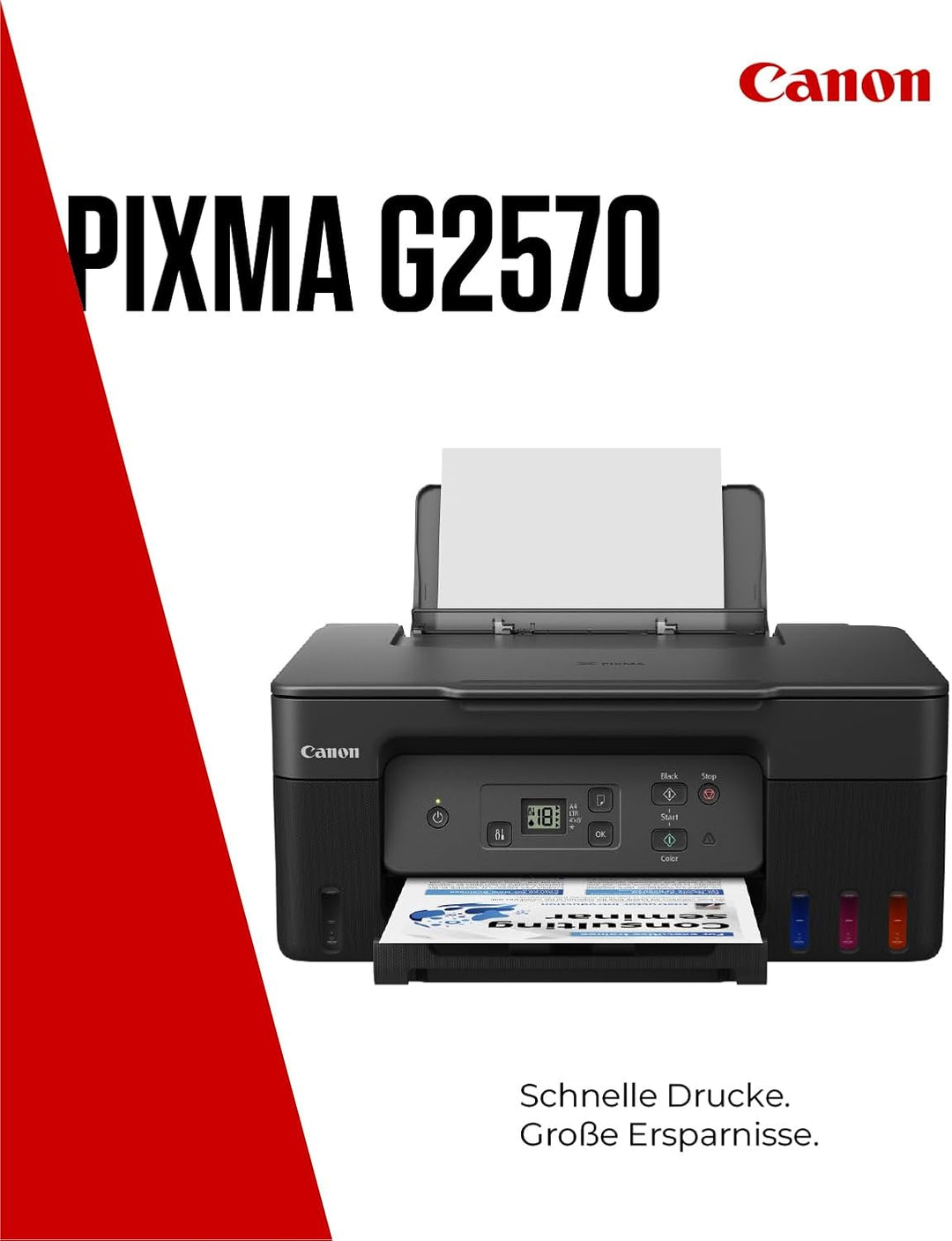 Canon PIXMA G2570 MegaTank 3in1 Multifunktionsgerät Grosse nachfüllbare Tintenbehälter DIN A4 (Scann