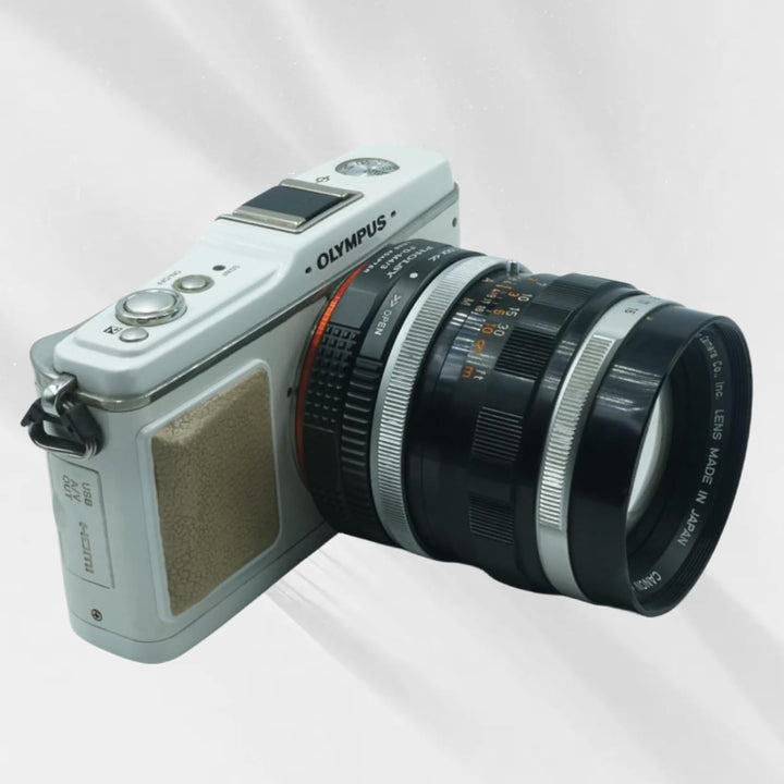 PHOLSY Objektivadapter mit Blendenhebel FD auf MFT Kompatibel mit Canon FD FL Objektiv auf M4/3 Micr