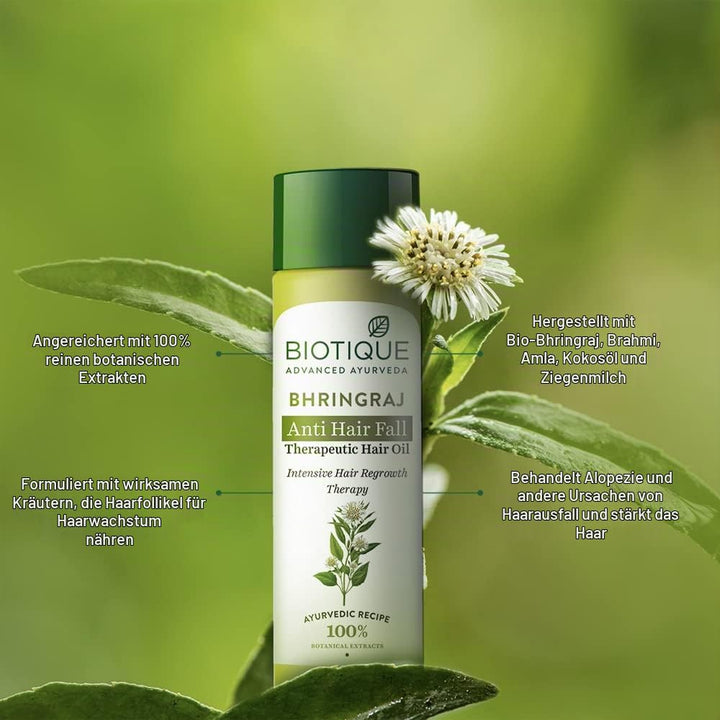 Biotique Bio Bhringraj Therapeutisches Öl gegen Haarausfall, für intensives Nachwachsen von Haaren 1