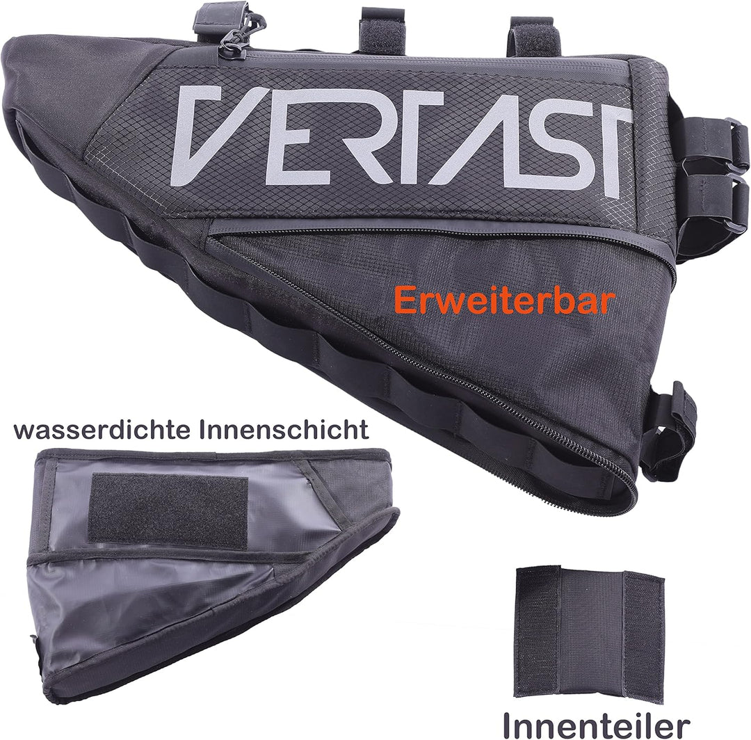 Fahrrad Rahmentasche 4L, Wasserdicht Rohrtasche Oberrohrtaschen Dreieck Fahrrad Tasche für Mountainb