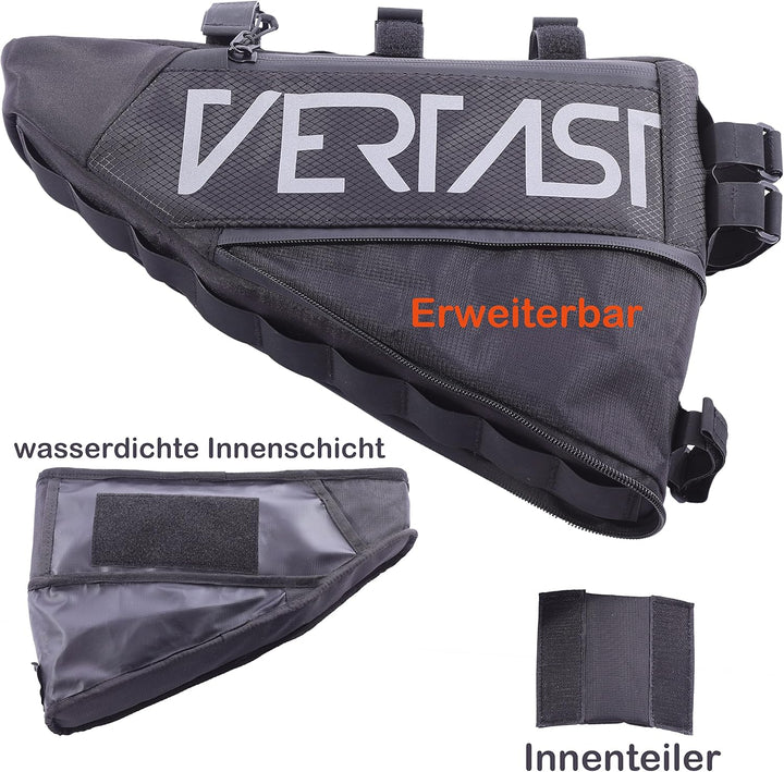 Fahrrad Rahmentasche 4L, Wasserdicht Rohrtasche Oberrohrtaschen Dreieck Fahrrad Tasche für Mountainb