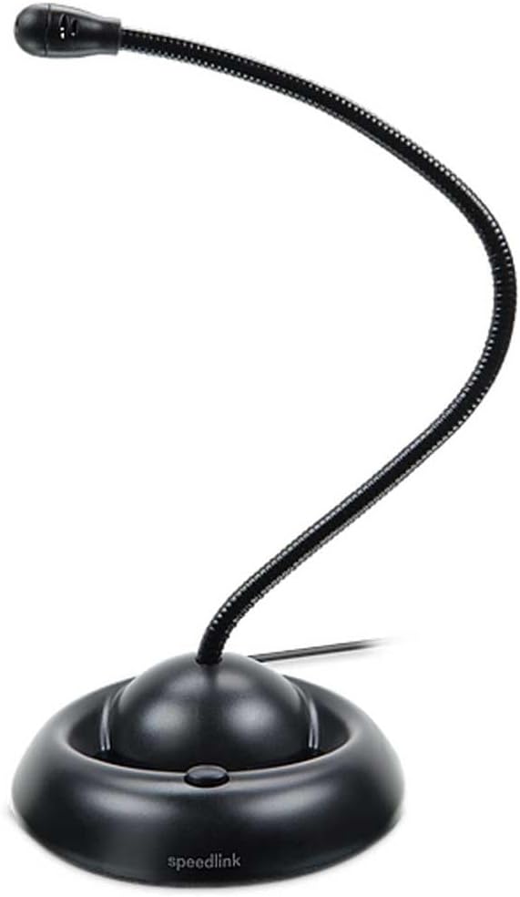 Speedlink LUCENT USB flexibles Desktop-Mikrofon – flexibler Mikrofonhals, einfache Installation, sch