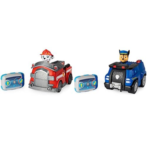 PAW PATROL 6054195 - Ferngesteuertes Feuerwehrauto mit Marshall - Figur, RC Fahrzeug in rot &amp; 605419