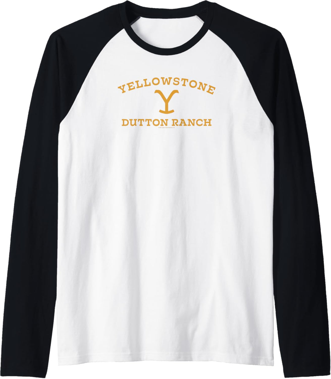 Yellowstone Large Gold Dutton Ranch Logo Raglan