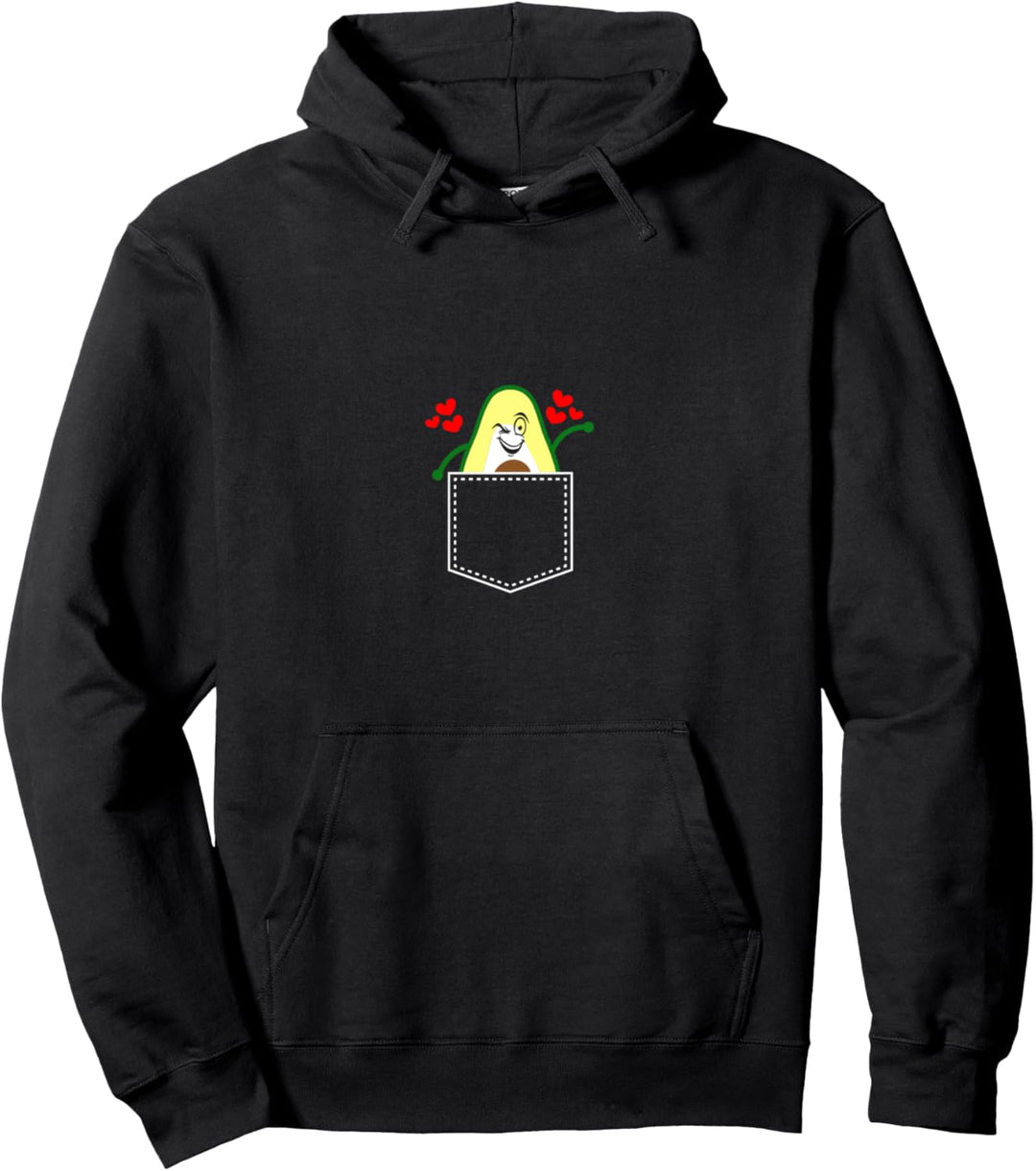 Avocado in Tasche Pocket Brusttasche Humor Vegan Gemüse Pullover Hoodie