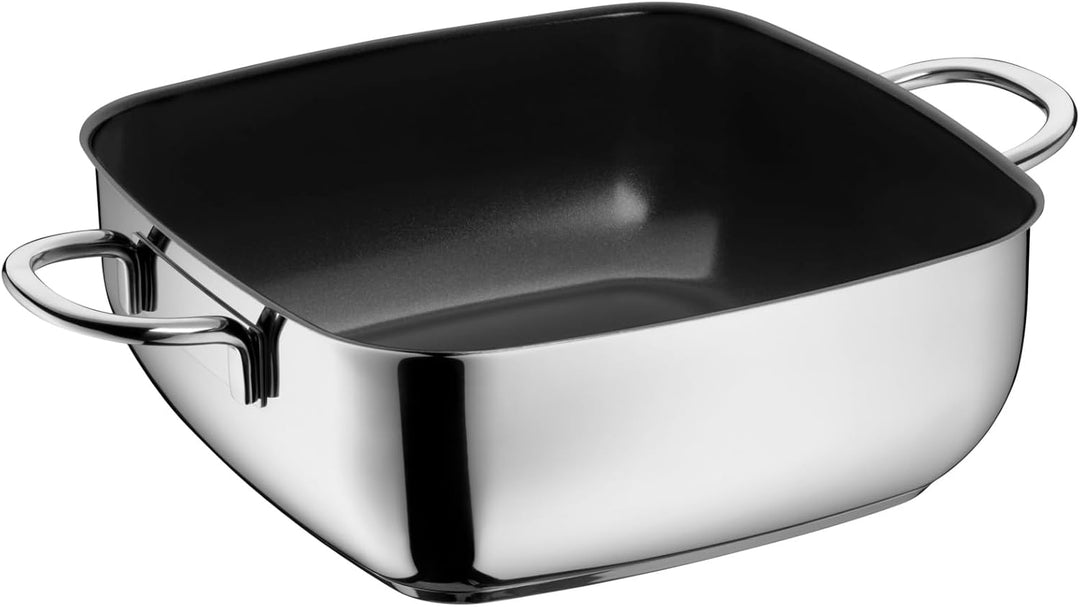 Silit Studio Bräter mit Deckel backofengeeignet, 29 x 29 x 10 cm, Schmortopf Induktion, Edelstahl be