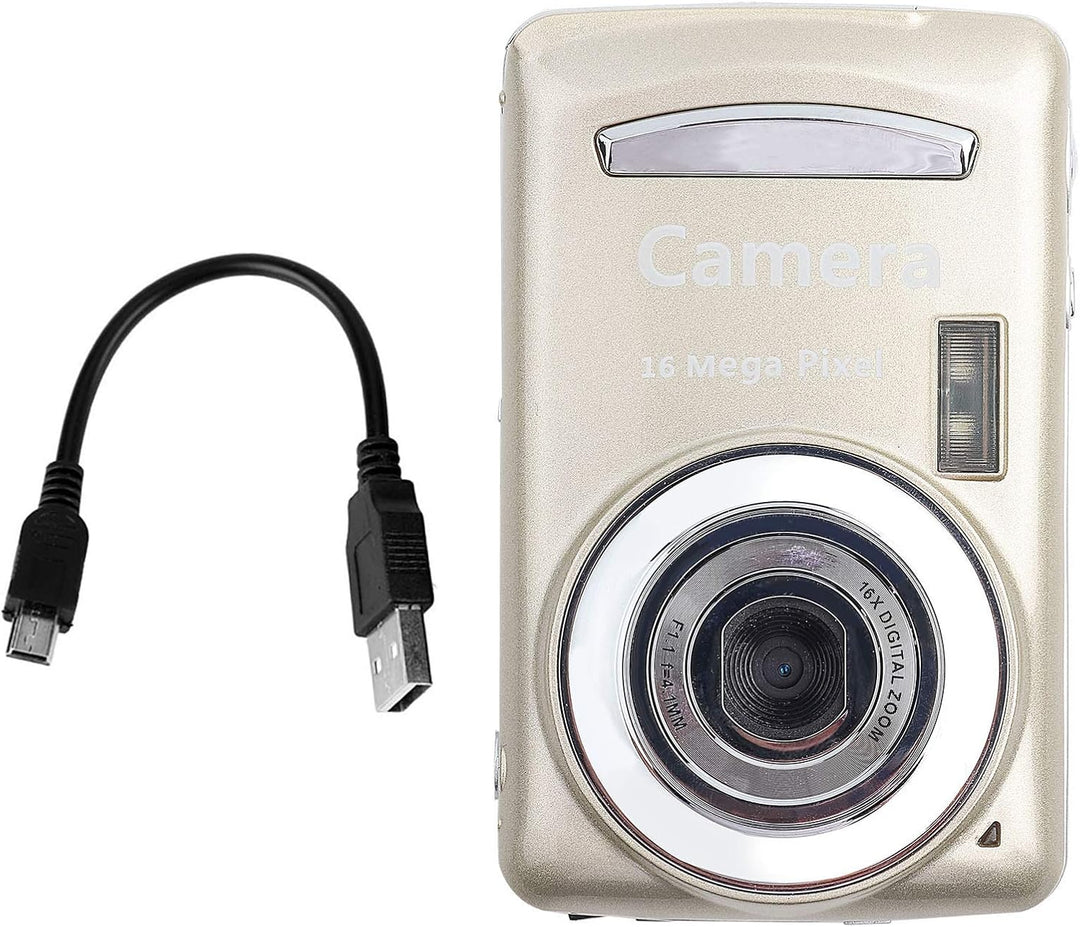 Digitalkamera, FHD 720P Digitalkamera für Kinder, Videokamera, 16-facher Digitalzoom, kompakte Punkt
