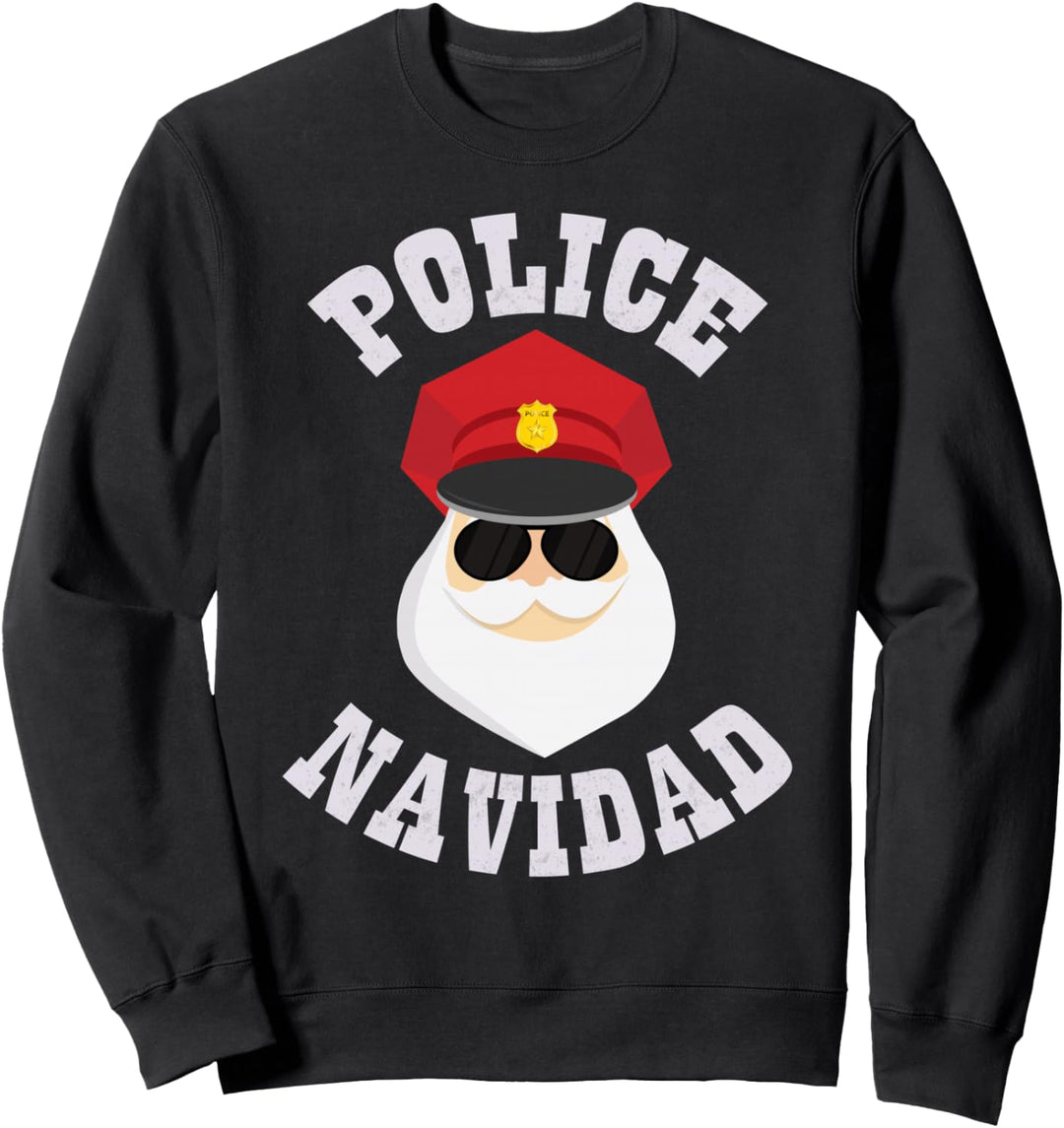Police Navidad Tee Weihnachten Santa Lustiges T-Shirt Sweatshirt