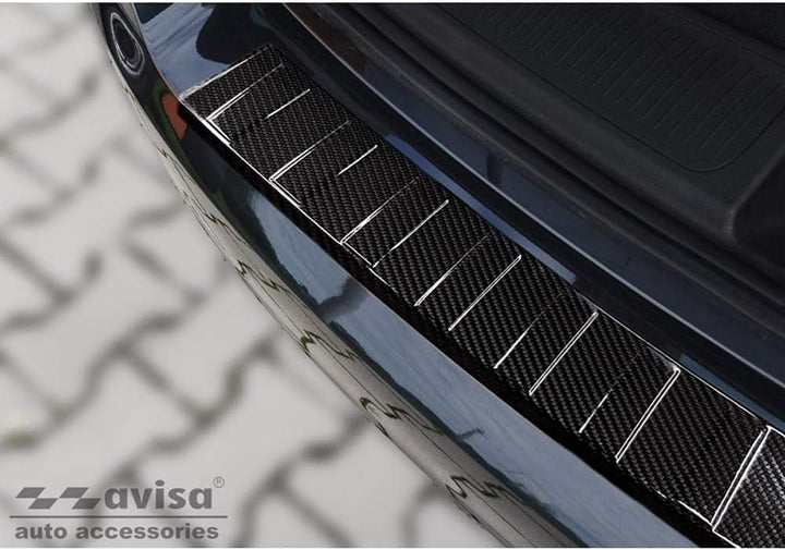Avisa Echtes 3D Karbon Heckstossstangenschutz kompatibel mit Opel Astra K Sportstourer 2016-2022 'Ri