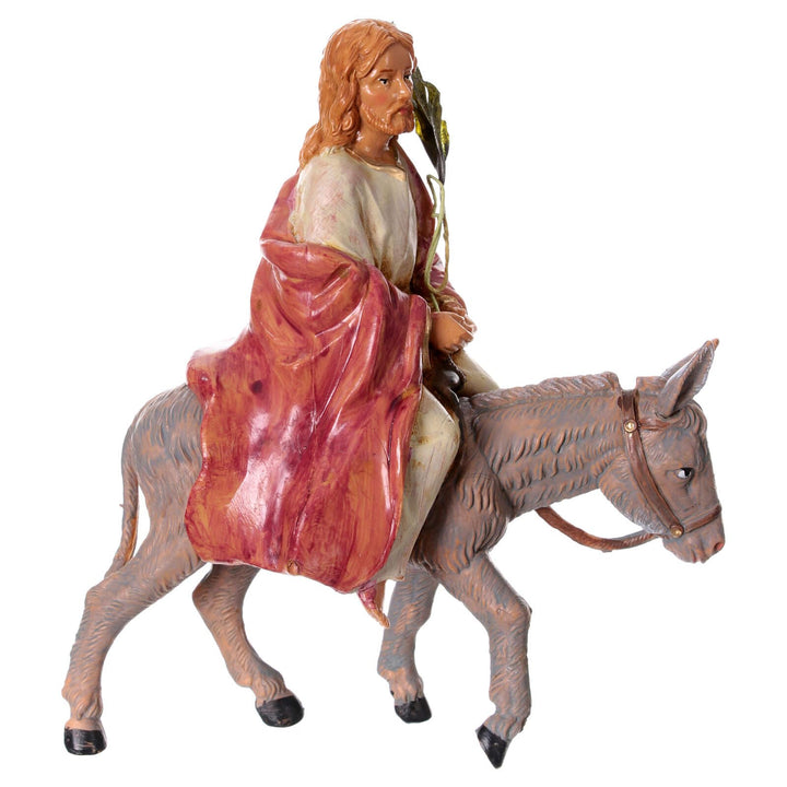 Holyart Einzug von Jesus in Jerusalem, Figur für Osterkrippe, PVC, Fontanini, 12 cm