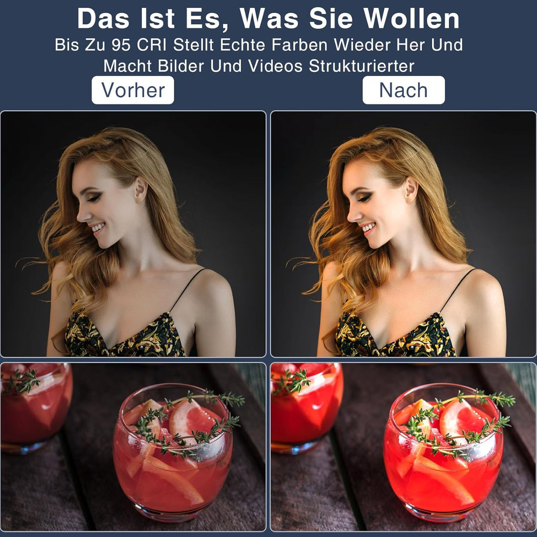 Ringlicht mit Stativ,Ring Light Tisch Selfie Licht Ringleuchte Lichtring,10.5 Zoll 3 Lichtfarben LED
