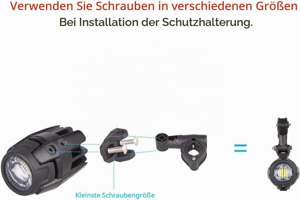 MARCHFA KOLOME Motorrad Zusatzscheinwerfer Led für Fahrrad ATV Traktor Gabelstapler Boot Universal L