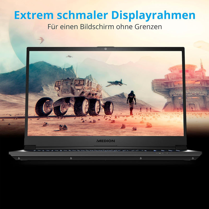 MEDION ERAZER Crawler E30 39,6 cm (15,6 Zoll 144hz) Full HD Gaming Notebook (Intel Core i5-12500H, 8