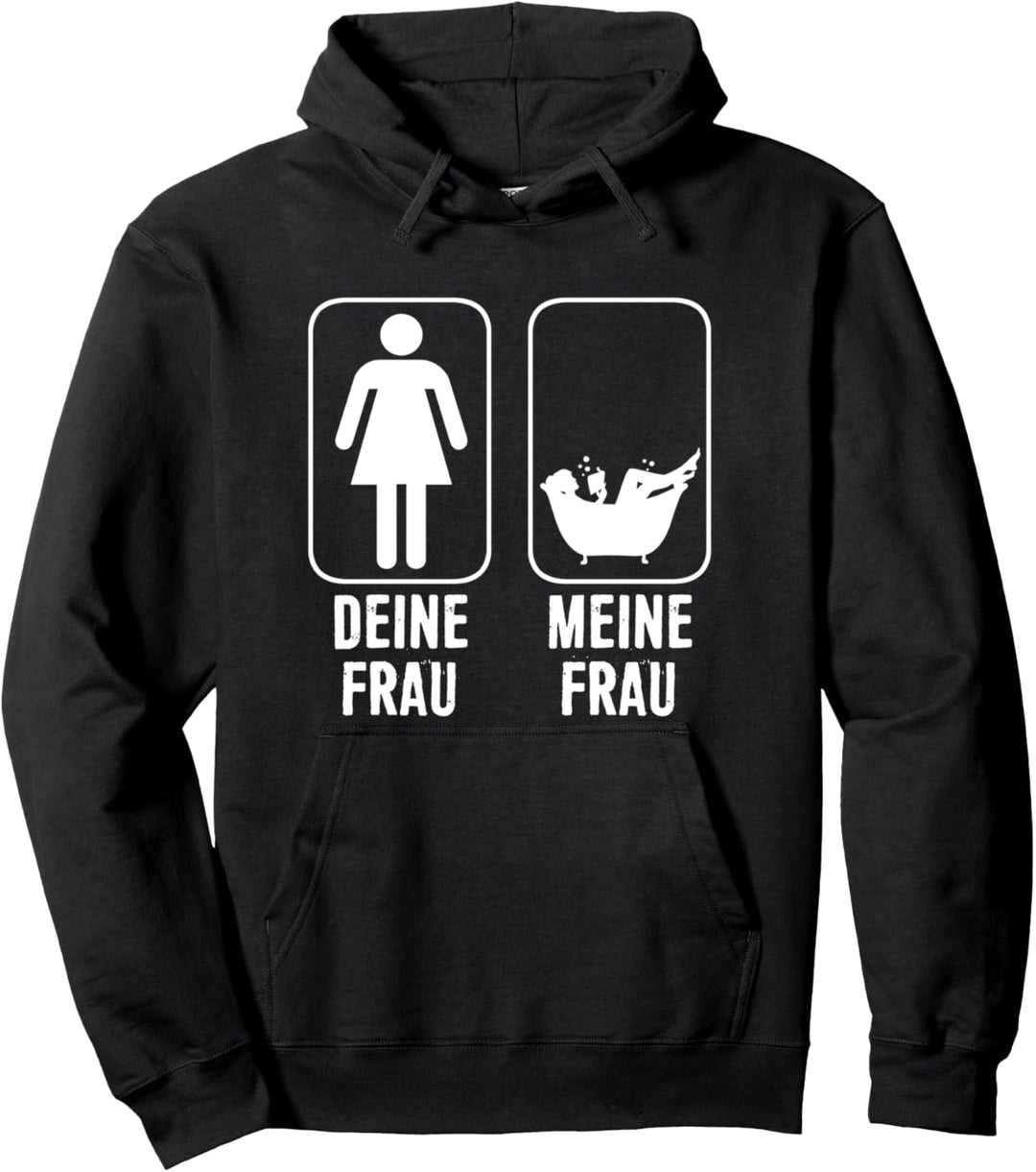 Buch lesen Deine Frau Meine Frau Geschenk Badewanne Pullover Hoodie