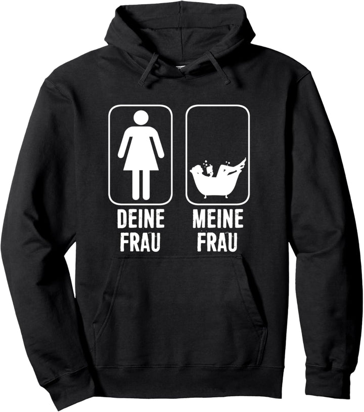 Buch lesen Deine Frau Meine Frau Geschenk Badewanne Pullover Hoodie