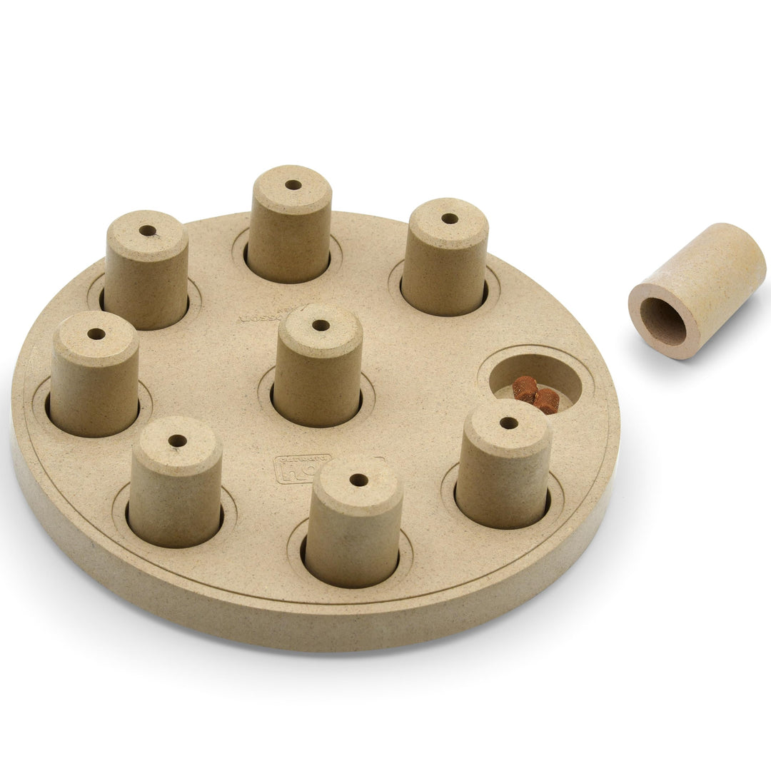 Outward Hound Nina Ottosson Dog Smart Treat Puzzle Enrichment Toy, Level 1 Beginner, Tan, Composite,