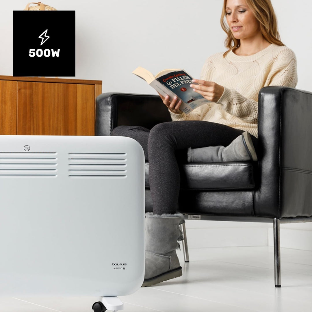 Taurus CHTA 500 – Elektrischer Konvektor 500 W, IP24 für den Einsatz im Badezimmer, Wandhalterung, D