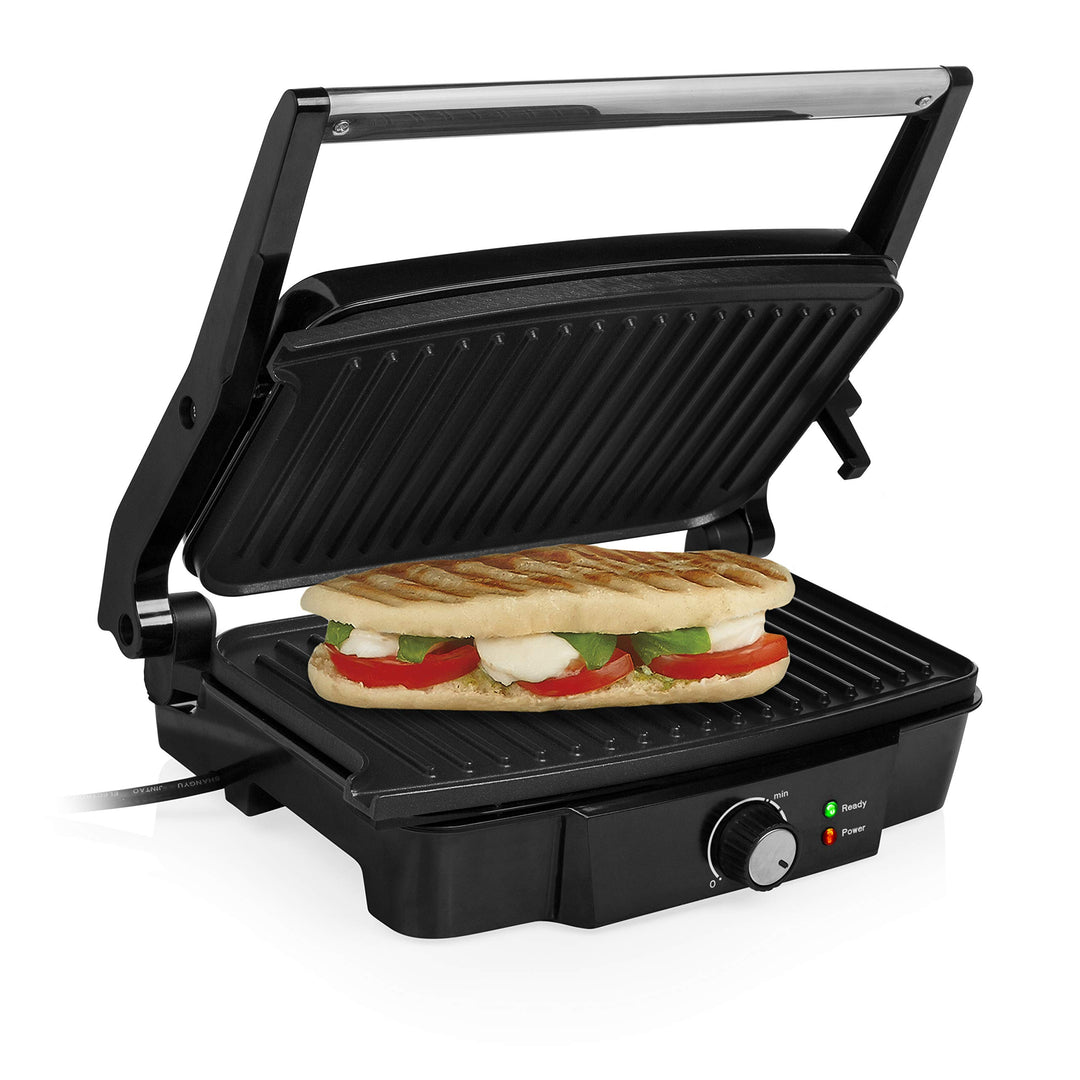 Tristar Kontaktgrill mit 180° Öffnung und Einer Bratfläche von 28 x 17 cm/auch als Tischgrill nutzba