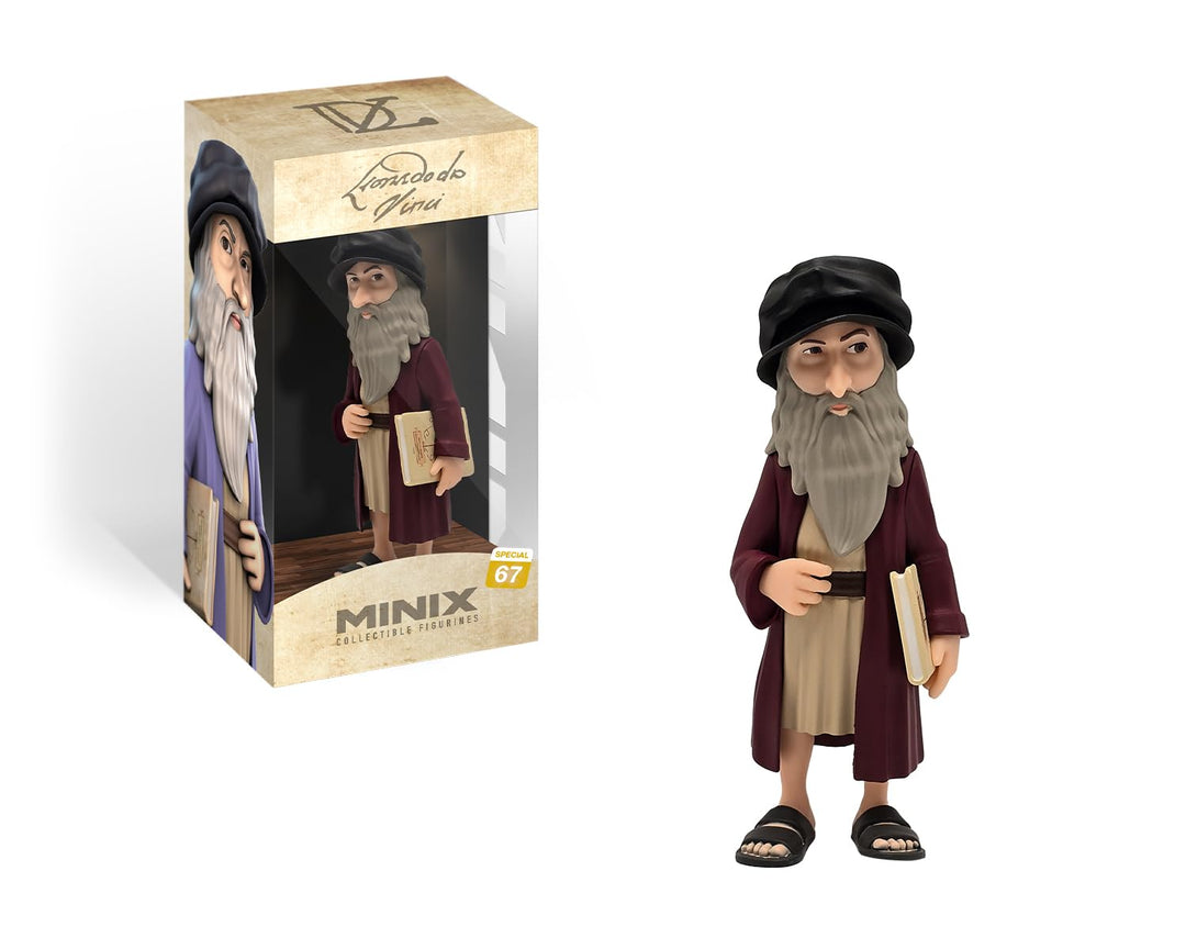 MINIX Leonardo da Vincci Figur, Sammlerstück, 12 cm, Geschenkidee für Kinder und Erwachsene, Fans de