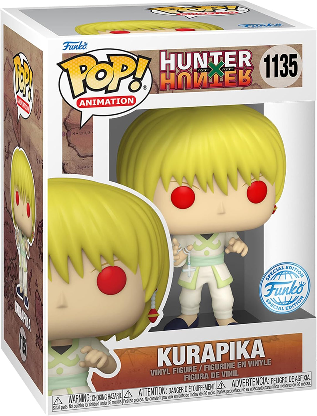 Funko Pop Hunter x Hunter Kurapika Scarlet Eyes with Chain FYE Exclusive Vinyl Figure