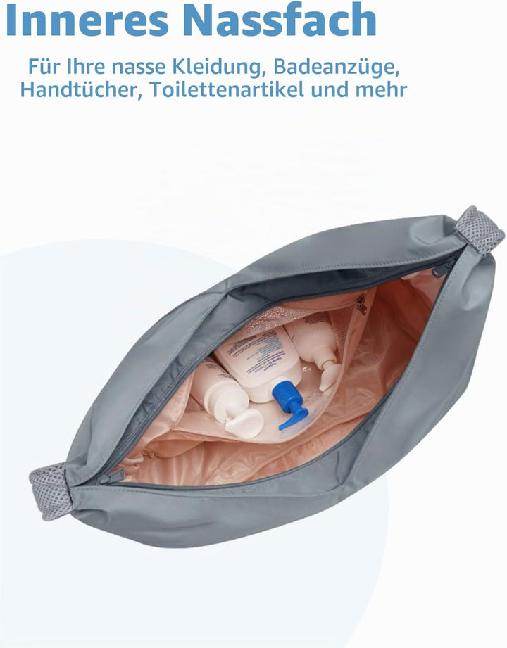 Ceneda Sporttasche für Damen Sport-Reisetasche mit verstecktem Yogamatten-Halter und Schuhfach Worko