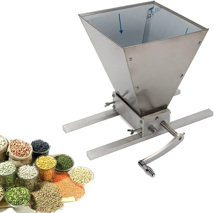 Schrotmühle 4L, Malzmühle Getreidemühle Walzenmühle Manuell 3.6 Kg/min mit Einstellbarer Walze 1 Tri