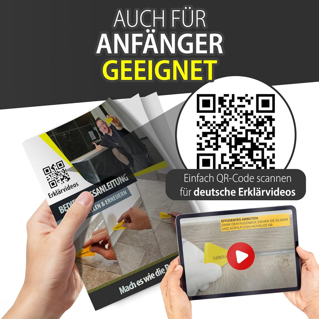 Das perfekte Fugenabzieher Set mit allem was du brauchst - Für Anfänger und Profis mit Anleitung (FU
