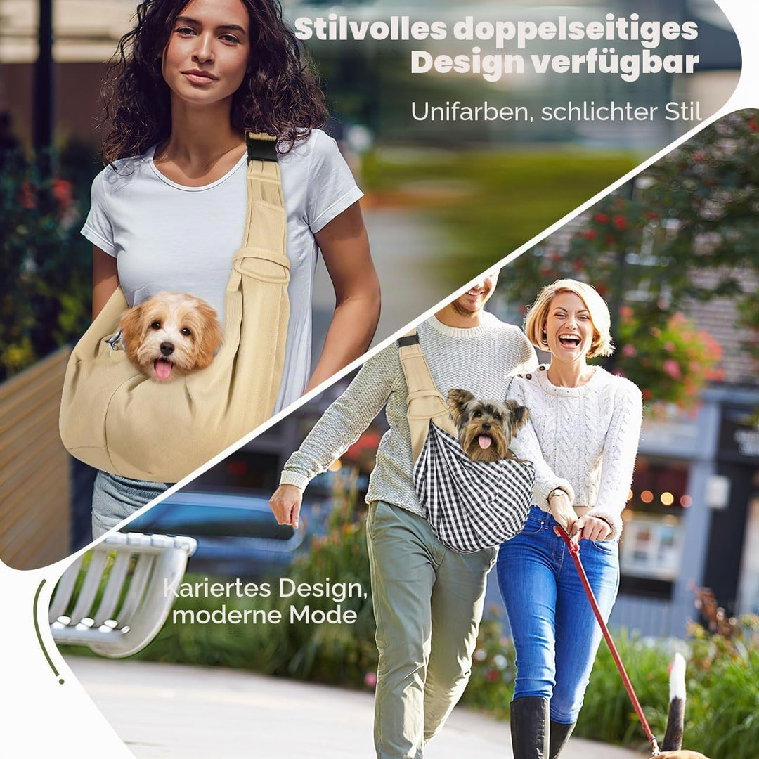 Pawaboo Hundetragetasche für Kleine Hunde, Wendbare, Freihändige Hundetragetaschen, Welpentragetasch