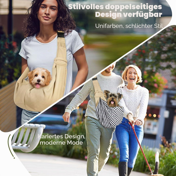 Pawaboo Hundetragetasche für Kleine Hunde, Wendbare, Freihändige Hundetragetaschen, Welpentragetasch