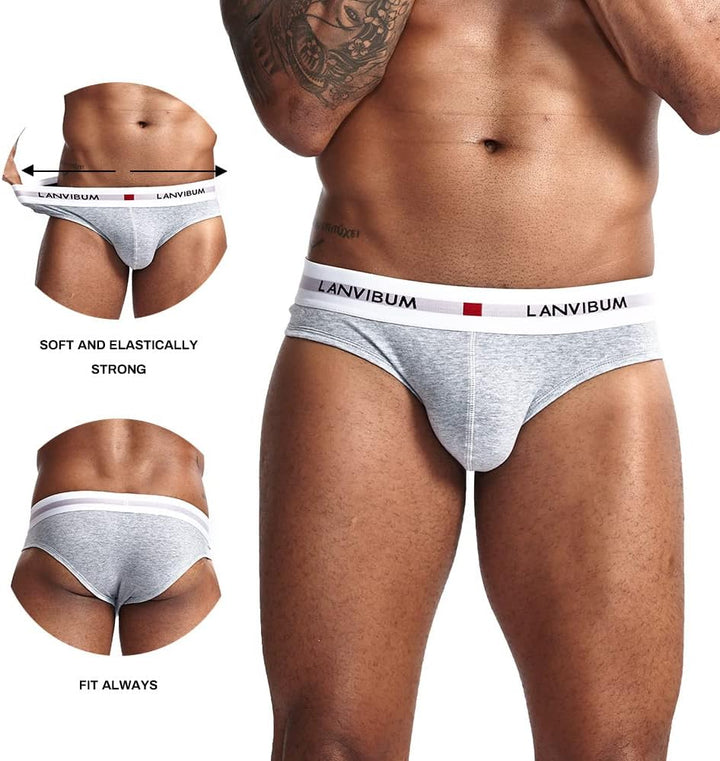 PHOLEEY Herren Slips Baumwolle Unterwäsche männer niedrige Taille atmungsaktive Unterhosen geeignet