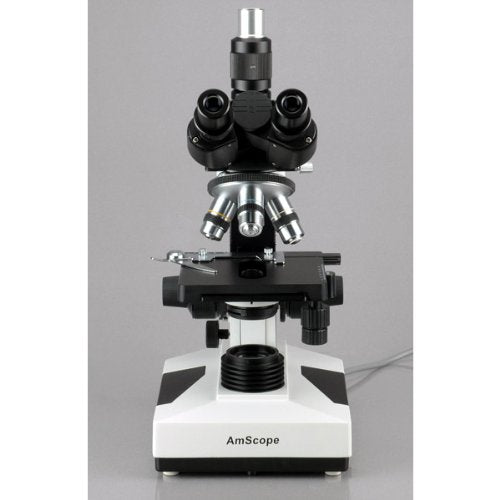 AmScope T490B-DKO-IRIS Trinokulares Dunkles Feld Verbundmikroskop mit Ölkondensator und 100X Iris Ob