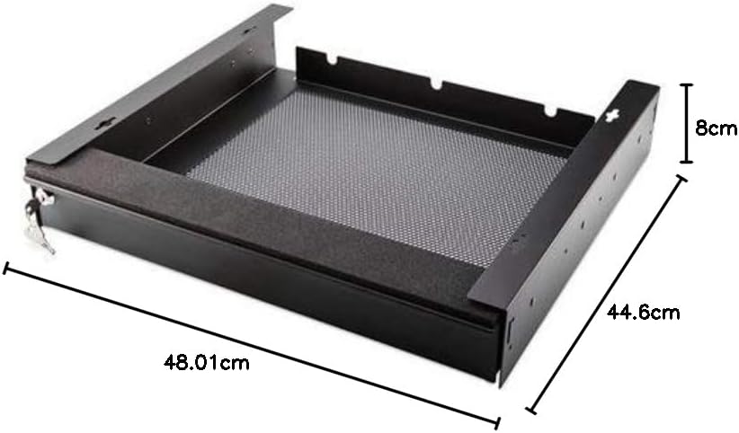Universal abschliessbar belüftet Laptop Sicherheit Schublade 17-Inch/Black 17-Inch, 17-Inch