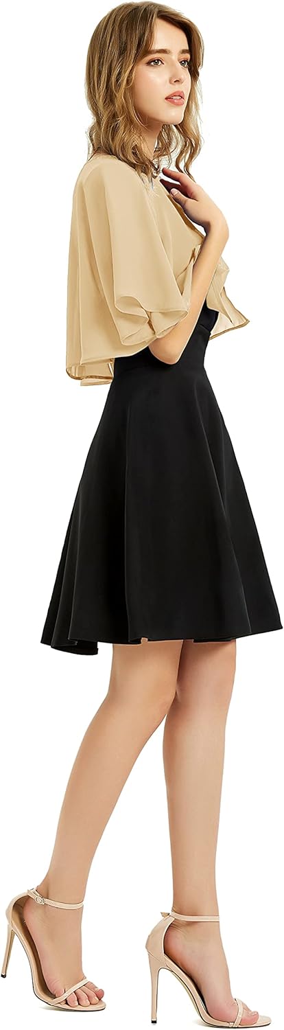 BUCUXE Weicher Chiffon-Schal für Damen, für Abendkleid, Hochzeit, Umhang, Bolero, Überwurf Einheitsg
