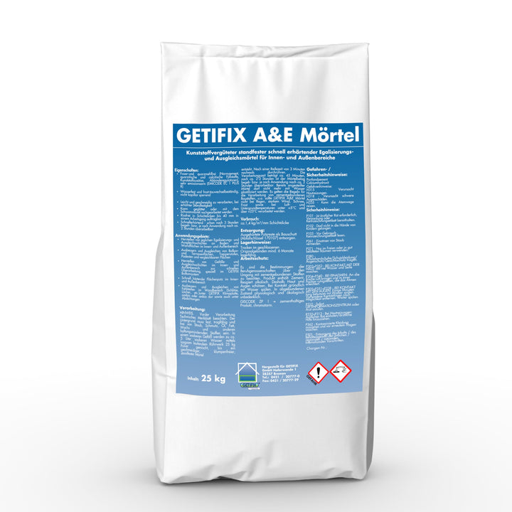 Ausgleichsmörtel - Egalisierung von Flächen - für Balkone, Wände innen und aussen - auf zement-Basis