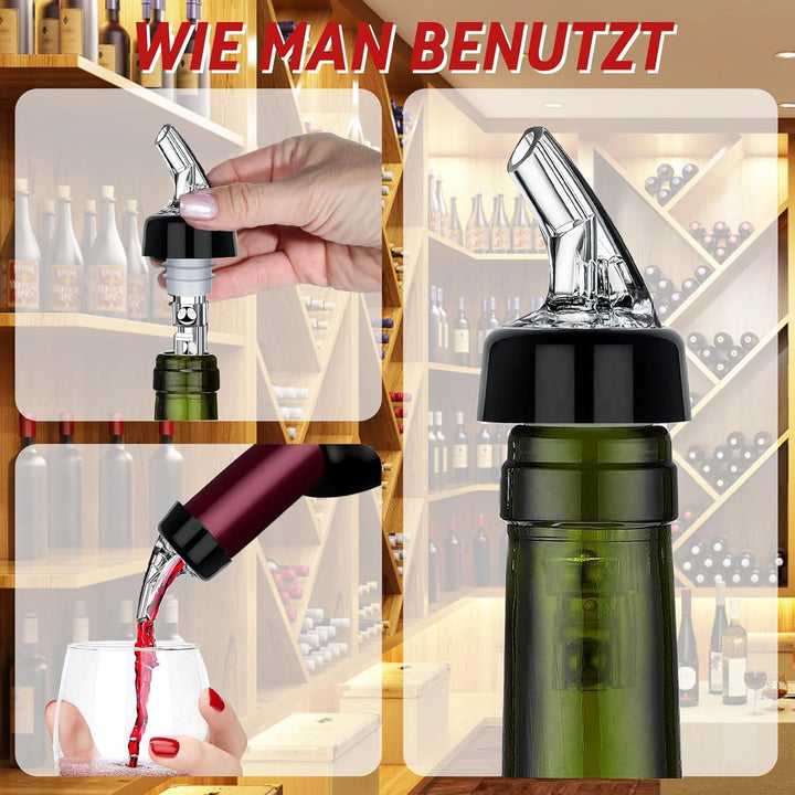 Yeelan 8 Stück 2 cl Flaschenausgiesser Auto-Pour Ausgiesser Dosierausgiesser Bar Portionierer Spirit