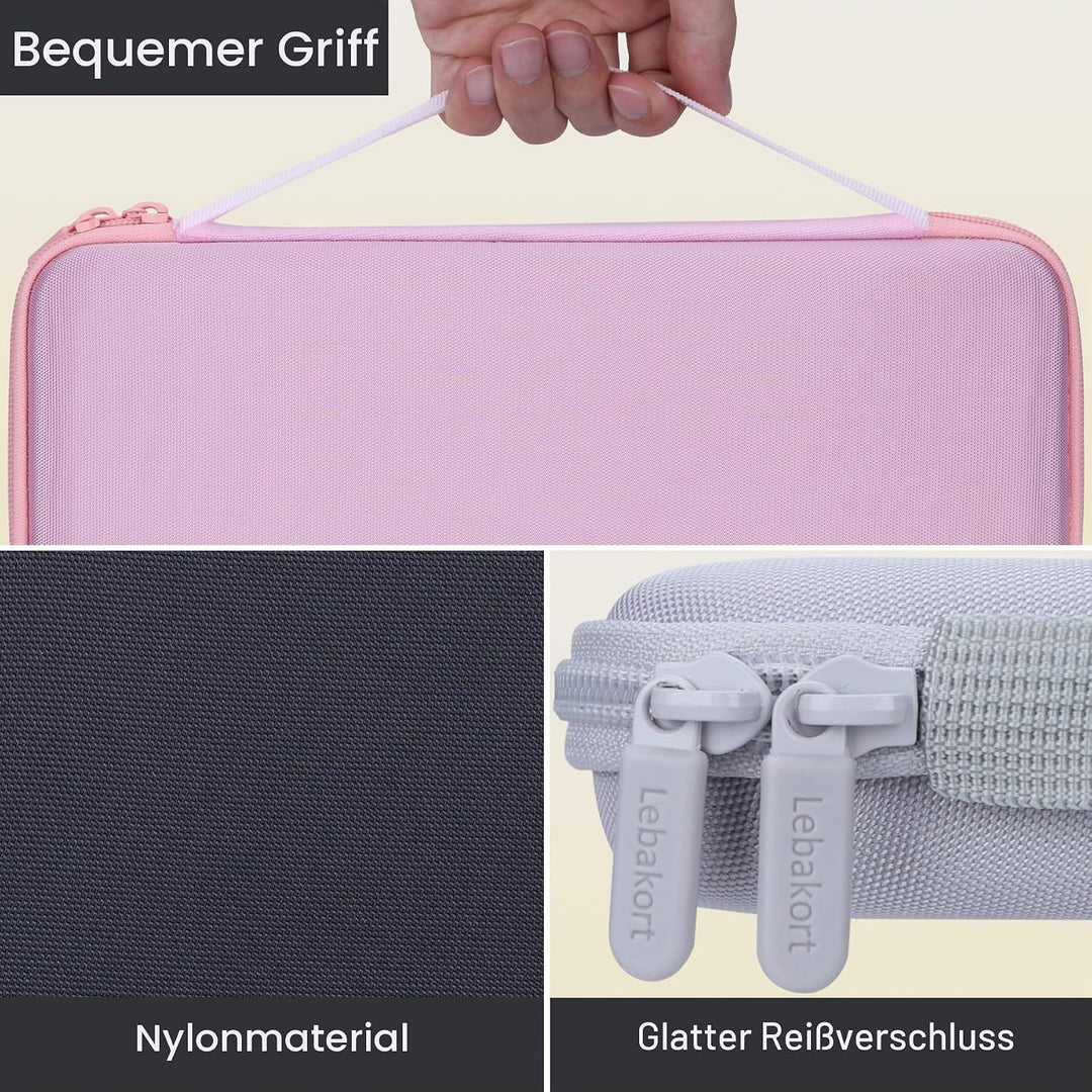 Lebakort Hart Schutzhülle Etui für Logitech MX Keys Mini Kompakt Tastatur Rosa MX Keys Mini Tasche,