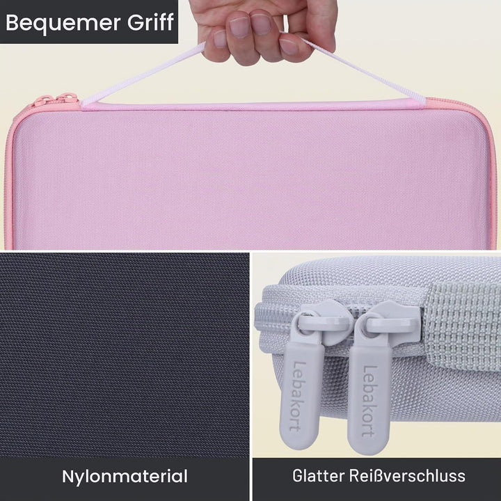 Lebakort Hart Schutzhülle Etui für Logitech MX Keys Mini Kompakt Tastatur Rosa MX Keys Mini Tasche,