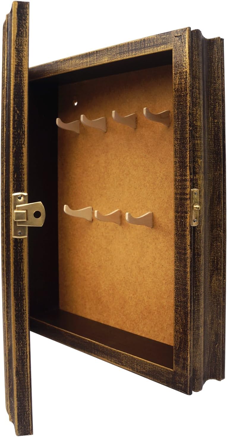 Schlüsselkasten aus Holz Hängeschrank mit Schlüsselbrett Wandorganizer für Schlüsselaufbewahrungm Sc