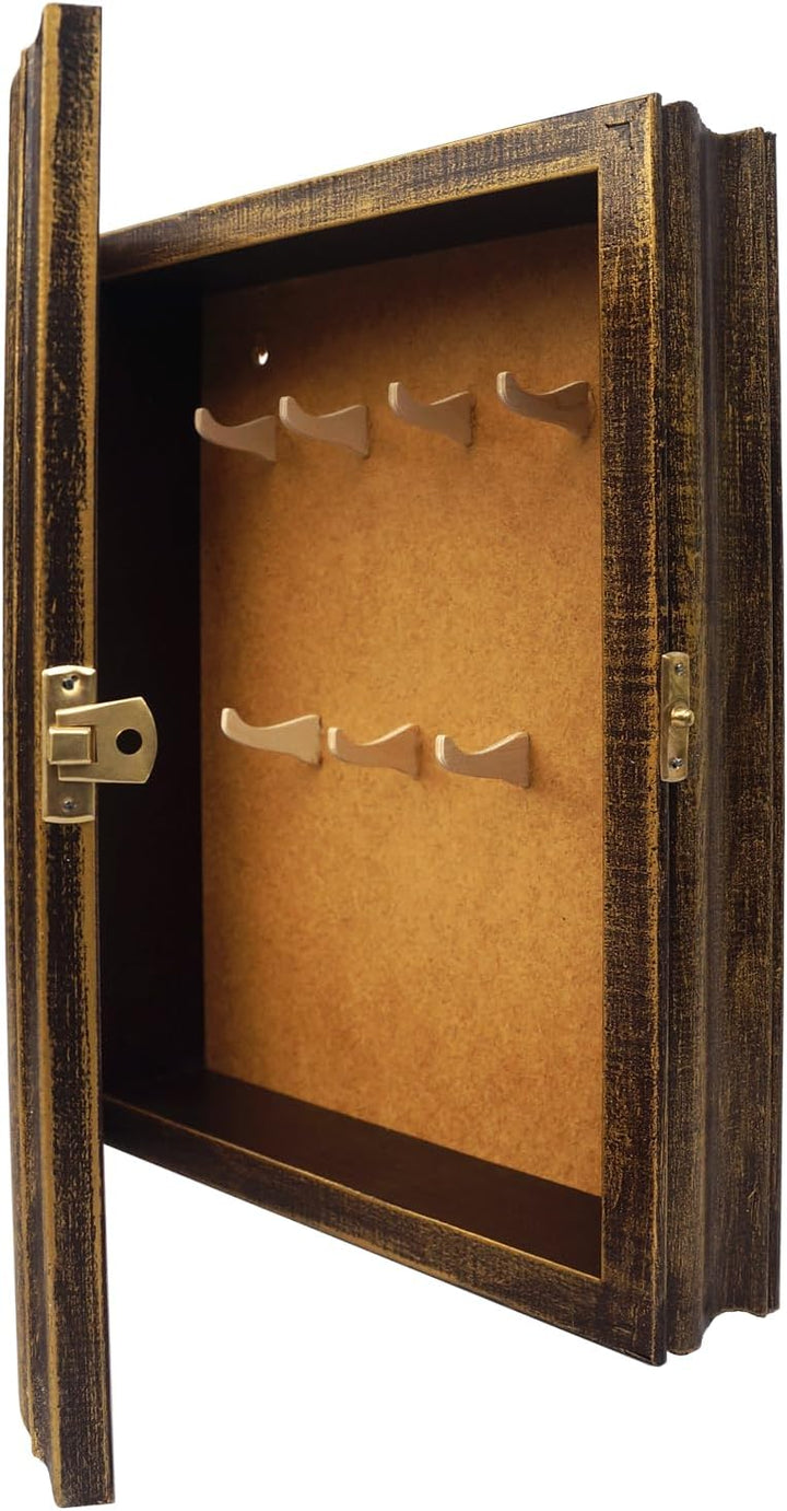 Schlüsselkasten aus Holz Hängeschrank mit Schlüsselbrett Wandorganizer für Schlüsselaufbewahrungm Sc